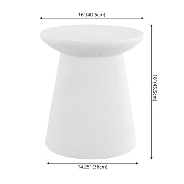 Hollie 18" Minimalist Modern Drum Accent Table Pedestal - JONATHAN Y